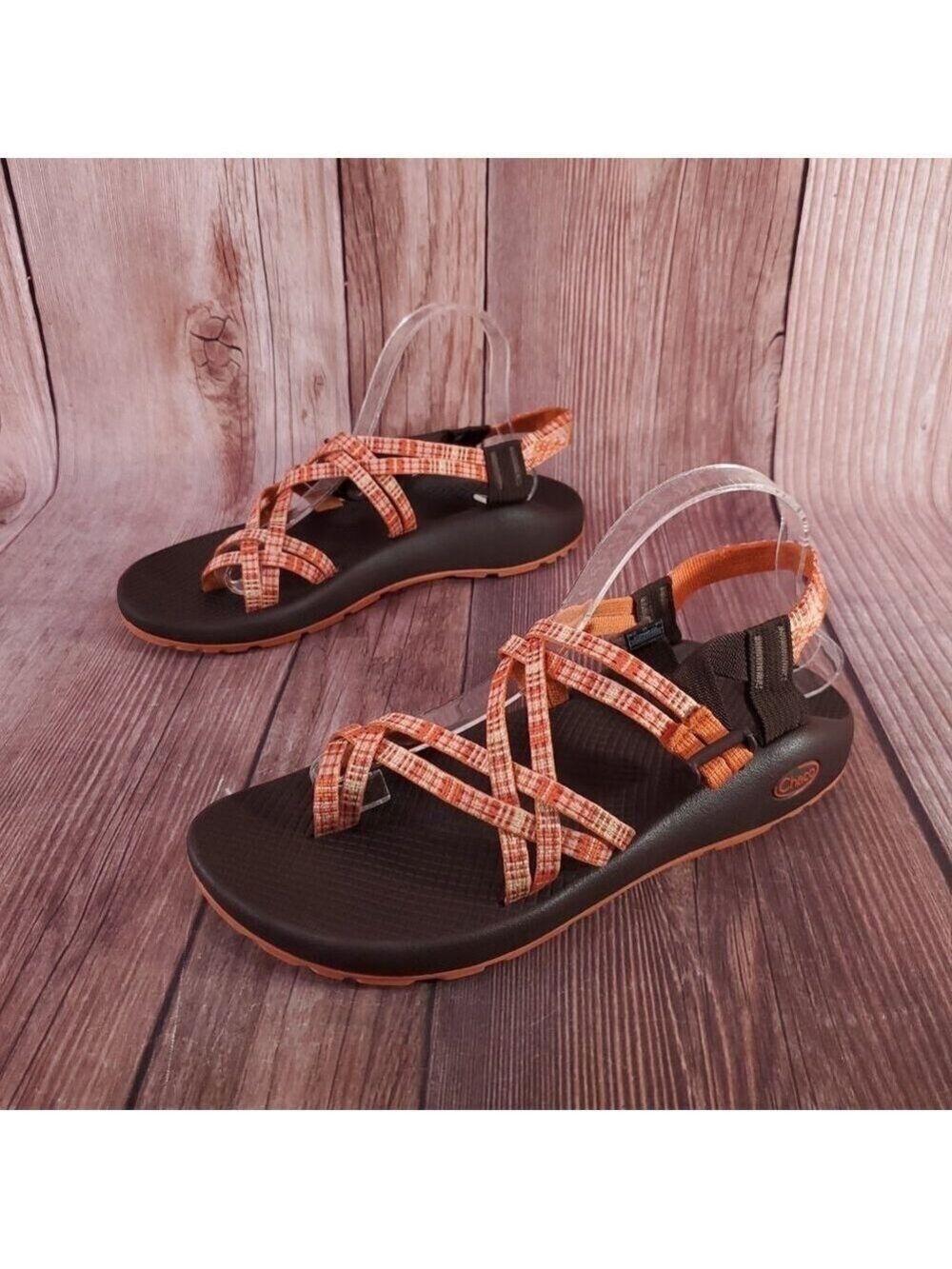 Chaco ZX/2 Womens Sz 11 Classic Patched Amber Orange Strap Sport Hiking Sandals